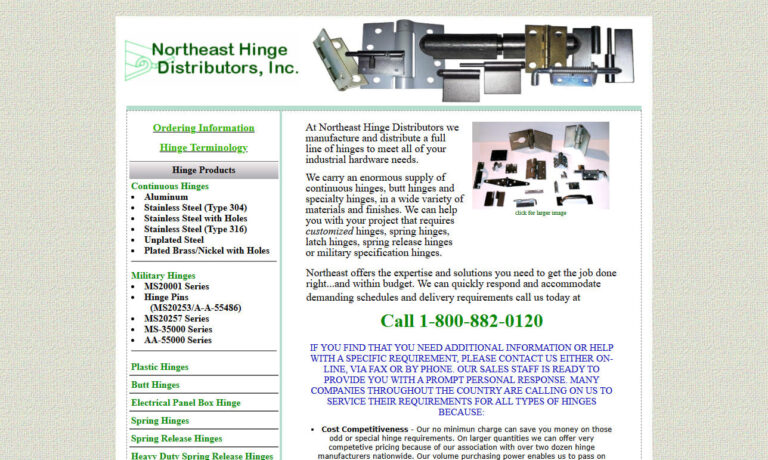 Northeast Hinge Distributors, Inc.